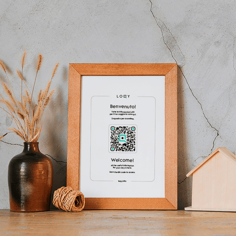 QR code LOQY esposto in camera